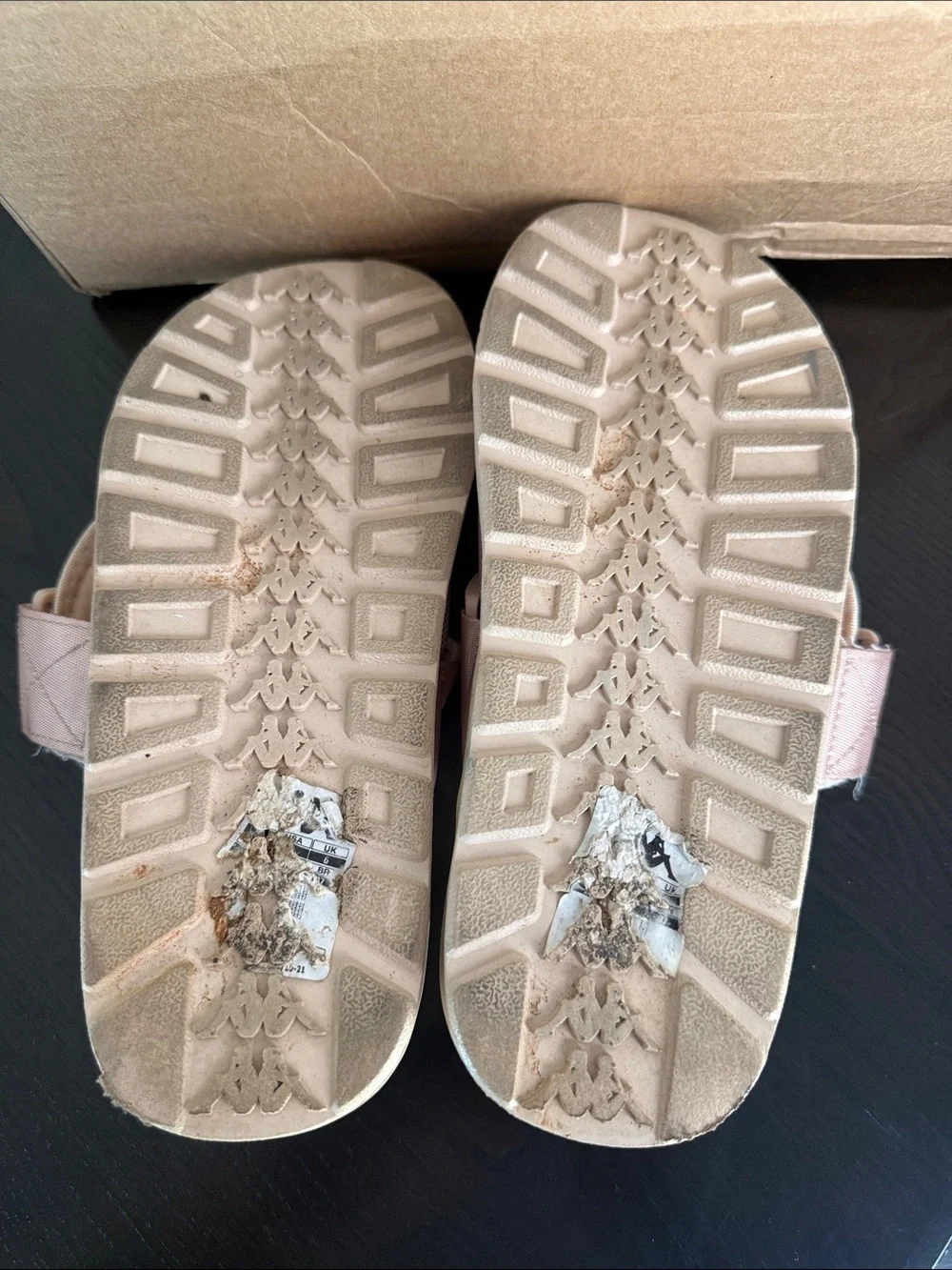 Kappa 222 Banda Mitel 1 Slides Pink Slide Sandals with Red Logo Strap